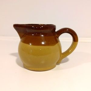 Vintage 2 Tone Stoneware Creamer